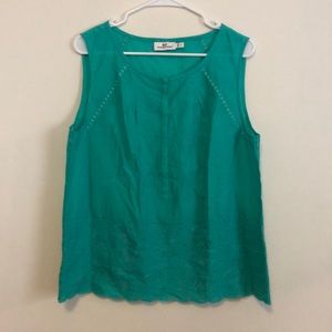 Vineyard vines green sleeveless top